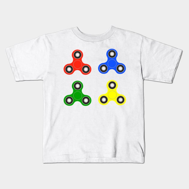 fidget spinner stickers (colored) Kids T-Shirt by B0red